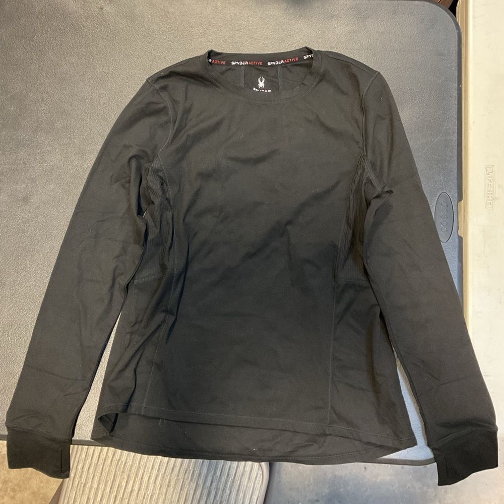 Spyder Black Performance Long Sleeve Shirt